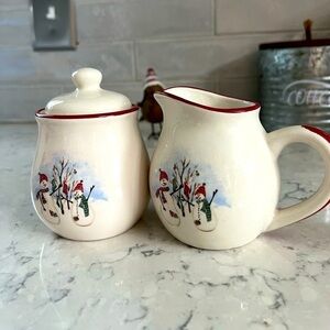 Christmas royal season sugar creamer set